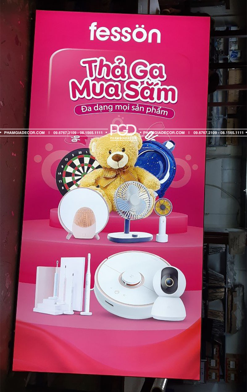 Xem thêm mẫu hộp đèn quảng cáo kích thước đa dạng